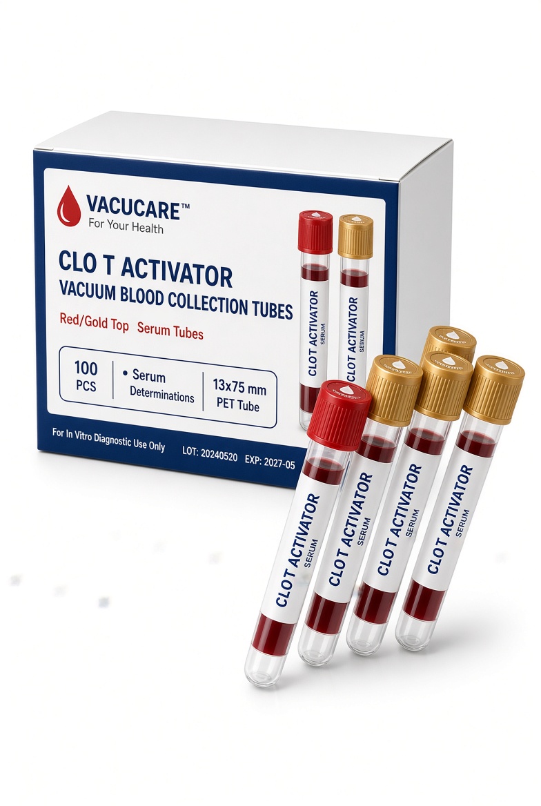 Disposable vacuum collection tube (activator) P/100